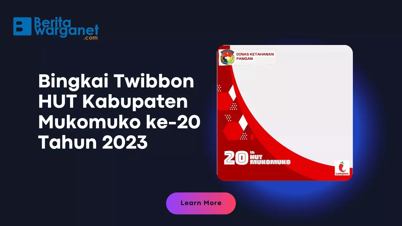 Bingkai Twibbon HUT Kabupaten Mukomuko ke-20 Tahun 2023