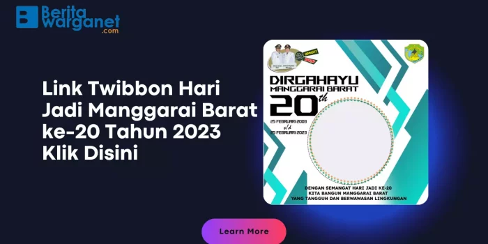 Twibbon Hari Jadi Manggarai Barat ke-20 Tahun 2023