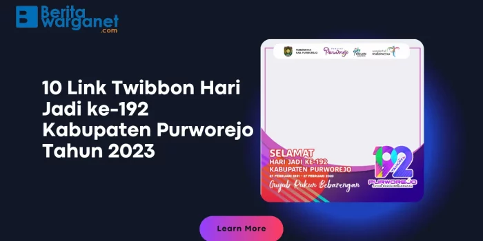 10 Link Twibbon Hari Jadi ke-192 Kabupaten Purworejo Tahun 2023