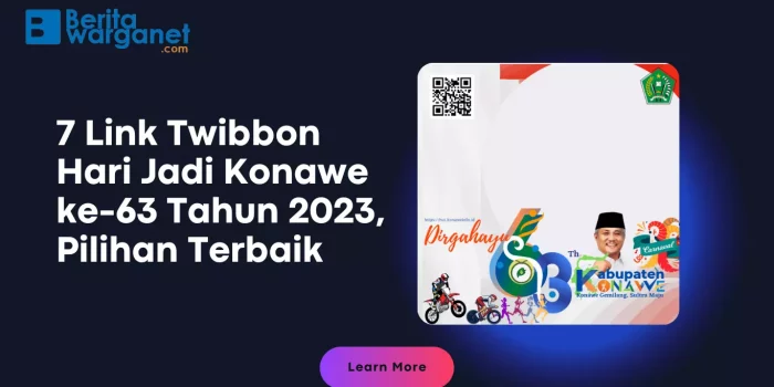 Twibbon Hari Jadi Konawe ke-63 Tahun 2023