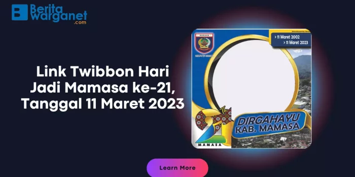 Link Twibbon Hari Jadi Mamasa ke-21