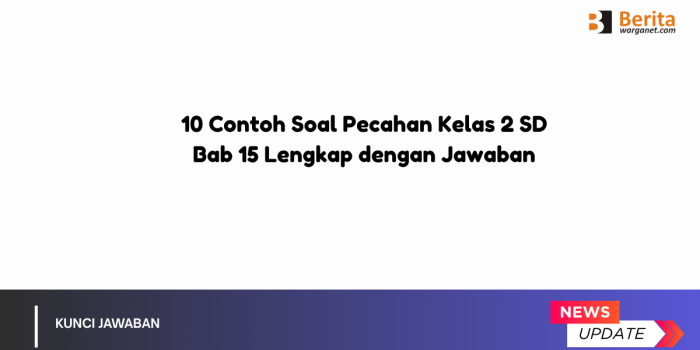 10 Contoh Soal Pecahan Kelas 2 SD Bab 15 Lengkap dengan Jawaban