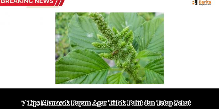 7 Tips Memasak Bayam Agar Tidak Pahit dan Tetap Sehat