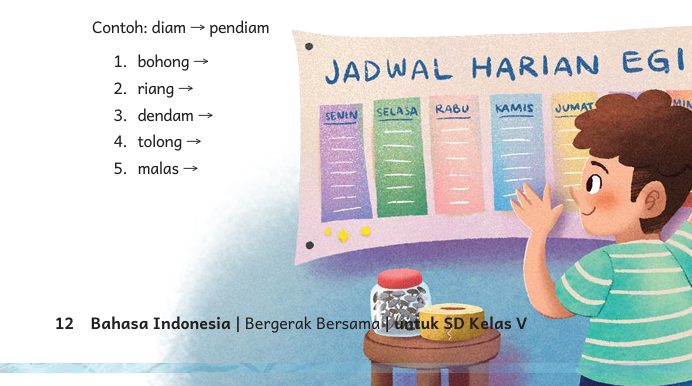 Jawaban Buku Siswa Bahasa Indonesia Kelas 5 Hal 12