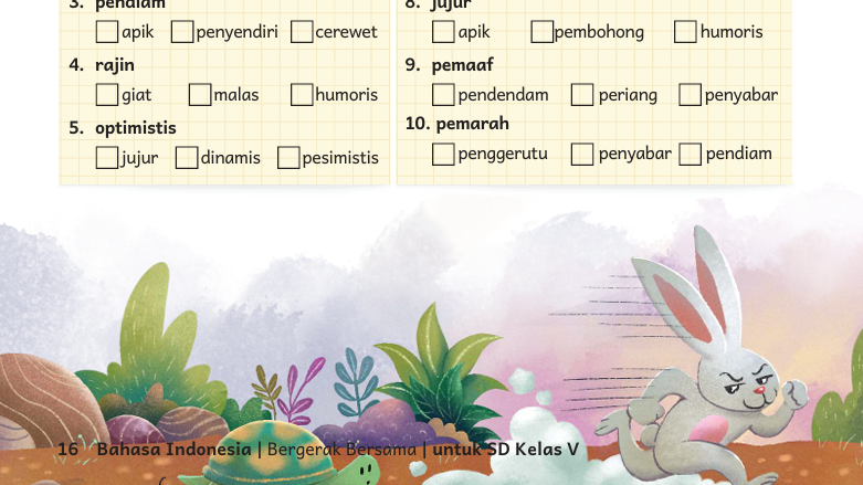 Jawaban Buku Siswa Bahasa Indonesia Kelas 5 Halaman 16