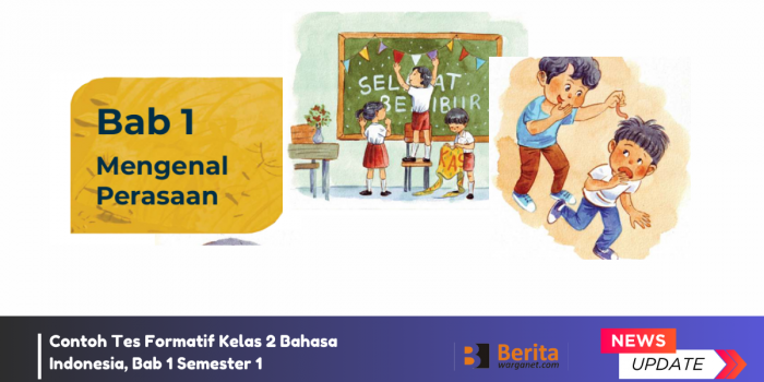 Tes Formatif Kelas 2 Bahasa Indonesia Bab 1 Semester 1