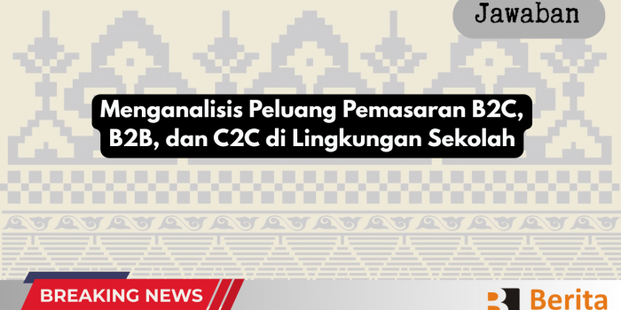 Menganalisis Peluang Pemasaran B2C, B2B, dan C2C di Lingkungan Sekolah