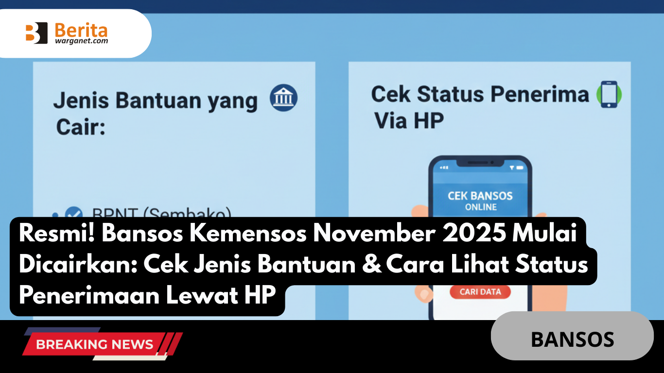 Bansos Kemensos November 2025 Mulai Dicairkan