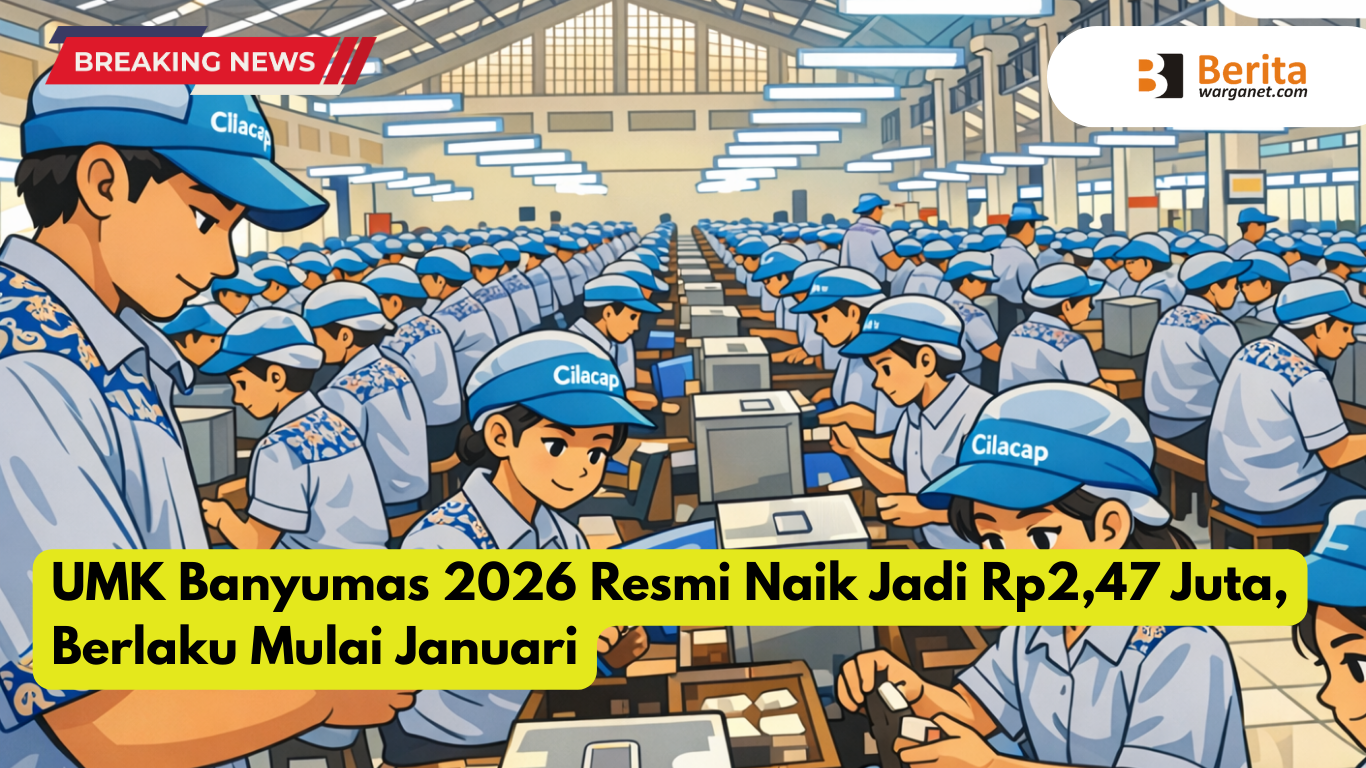 UMK Banyumas 2026 Resmi Naik Jadi Rp2,47 Juta, Berlaku Mulai Januari