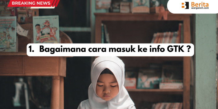 Bagaimana cara masuk ke info GTK ?
