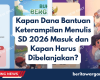 Kapan Dana Bantuan Keterampilan Menulis SD 2026 Masuk dan Kapan Harus Dibelanjakan
